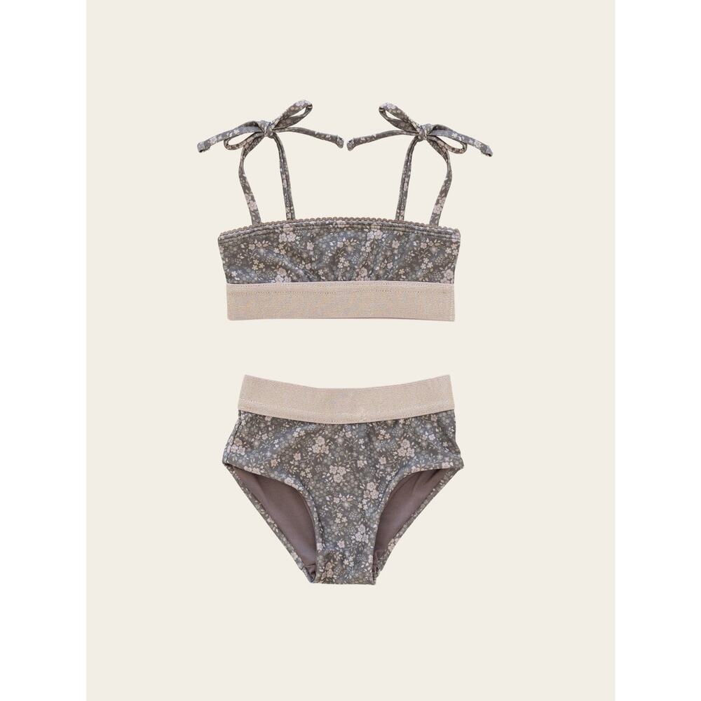 Jamie Kay Sophia Bikini Pansy Floral Dark Kids Size 2Y‎ Recycled Polyester